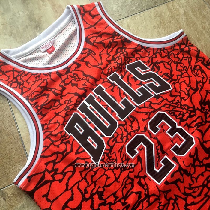 Camiseta Chicago Bulls Michael Jordan #23 Mitchell & Ness Rojo2